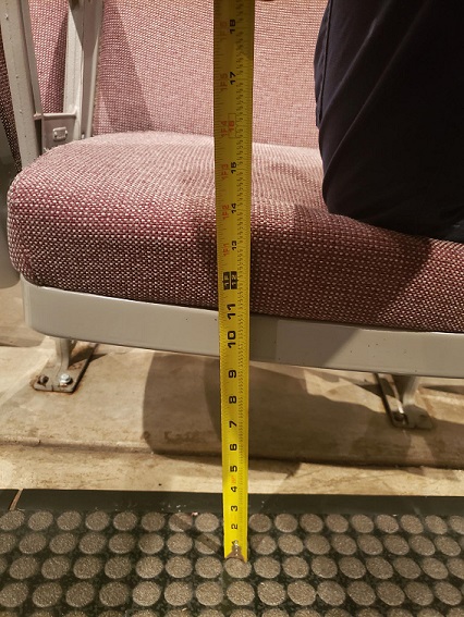 Harris Cinema seat height measurement from floor about 14 inches