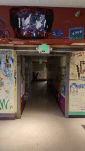 View of entrance/exit ramp of Bob's from inside Bob's Underground.