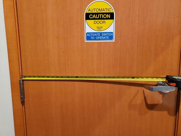 Door width: 36 inches