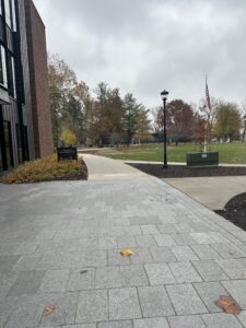 Unobstructed approach to HSSC entrance by Herrick Chapel.