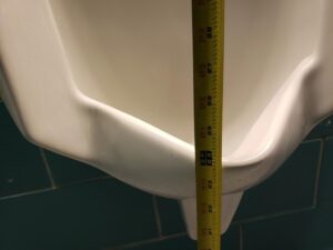 3 urinals 2 feet floor to base