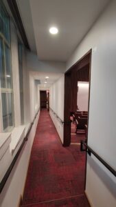 Ramp leading to back of audience seating area in HSSC Auditorium