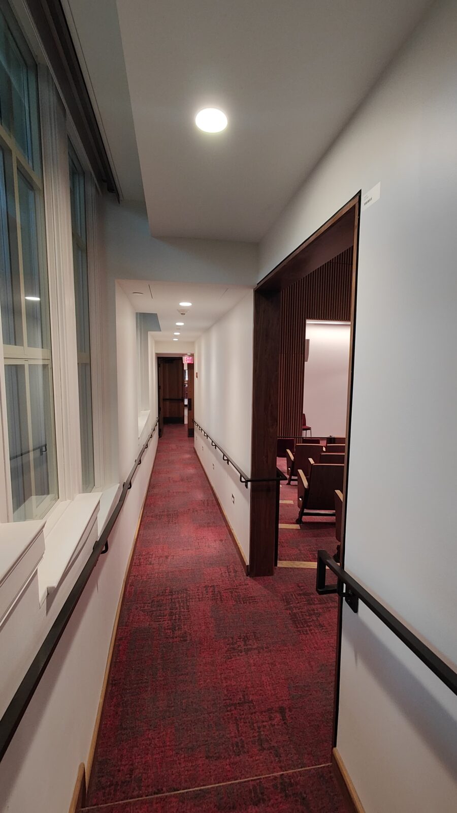 Ramp leading to back of audience seating area in HSSC Auditorium