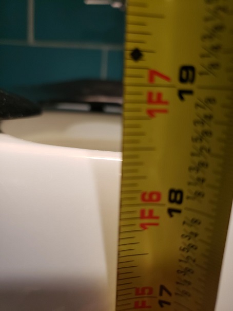 Accessible toilet height 19 inches floor to seat