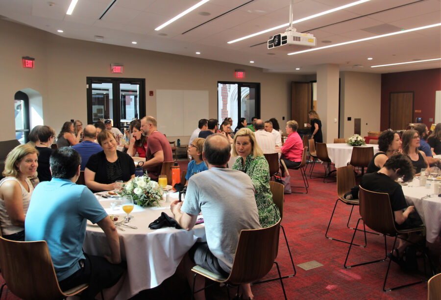 A Reunion meal in the HSSC Multipurpose Room.