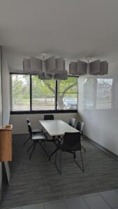 Norris Lounge meeting/office space area
