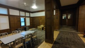 Rawson lounge interior looking towards Mac Field